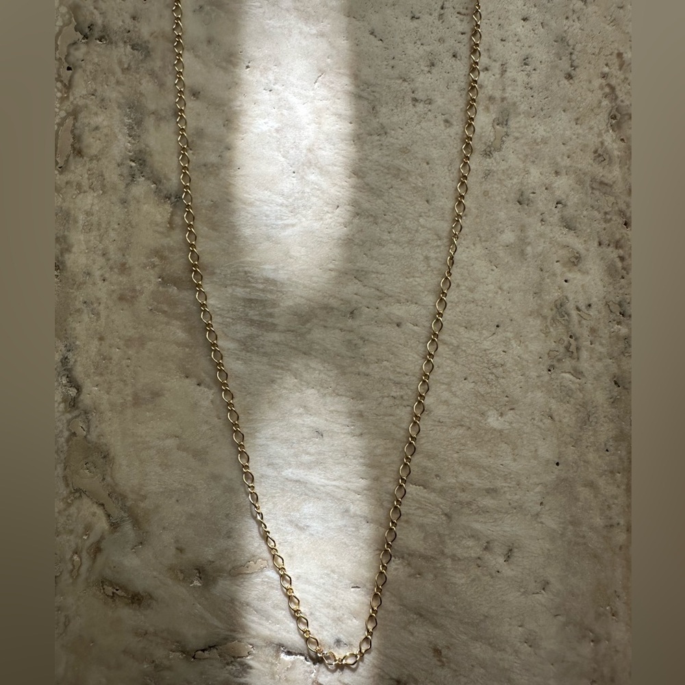 14k Gold Fill Delicate Link Necklace Chain 18" with 2mm link - Picture 3 of 9